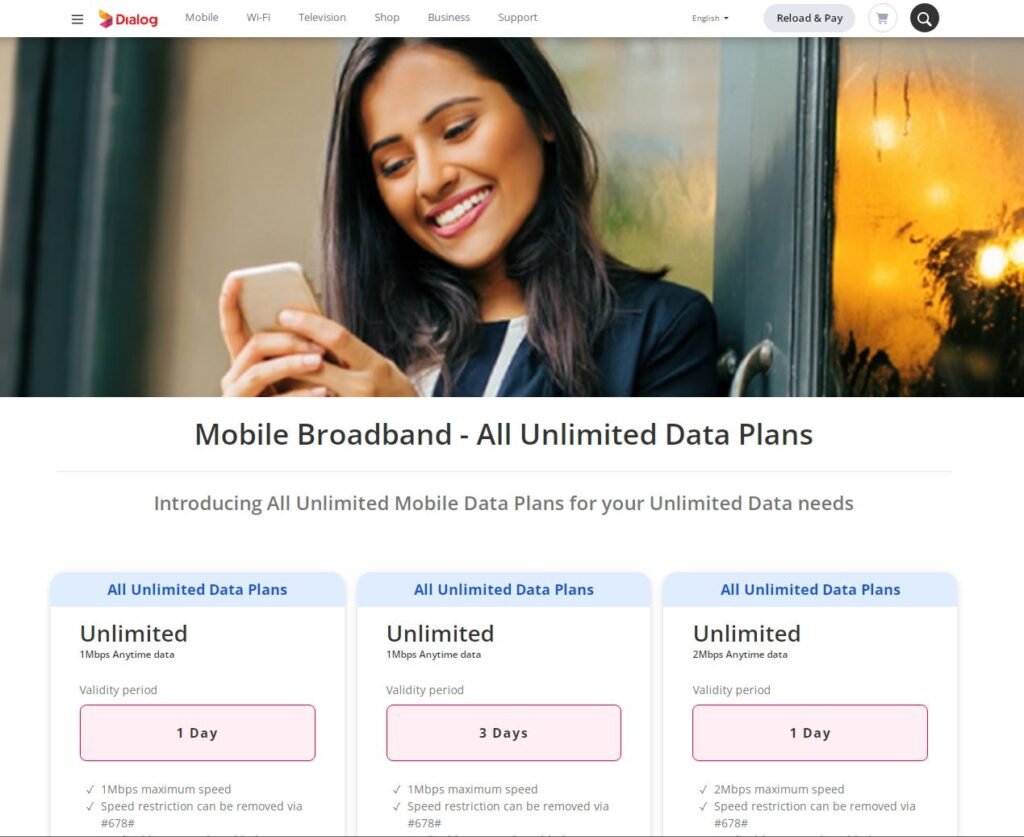 Dialog Unlimited Data Packages