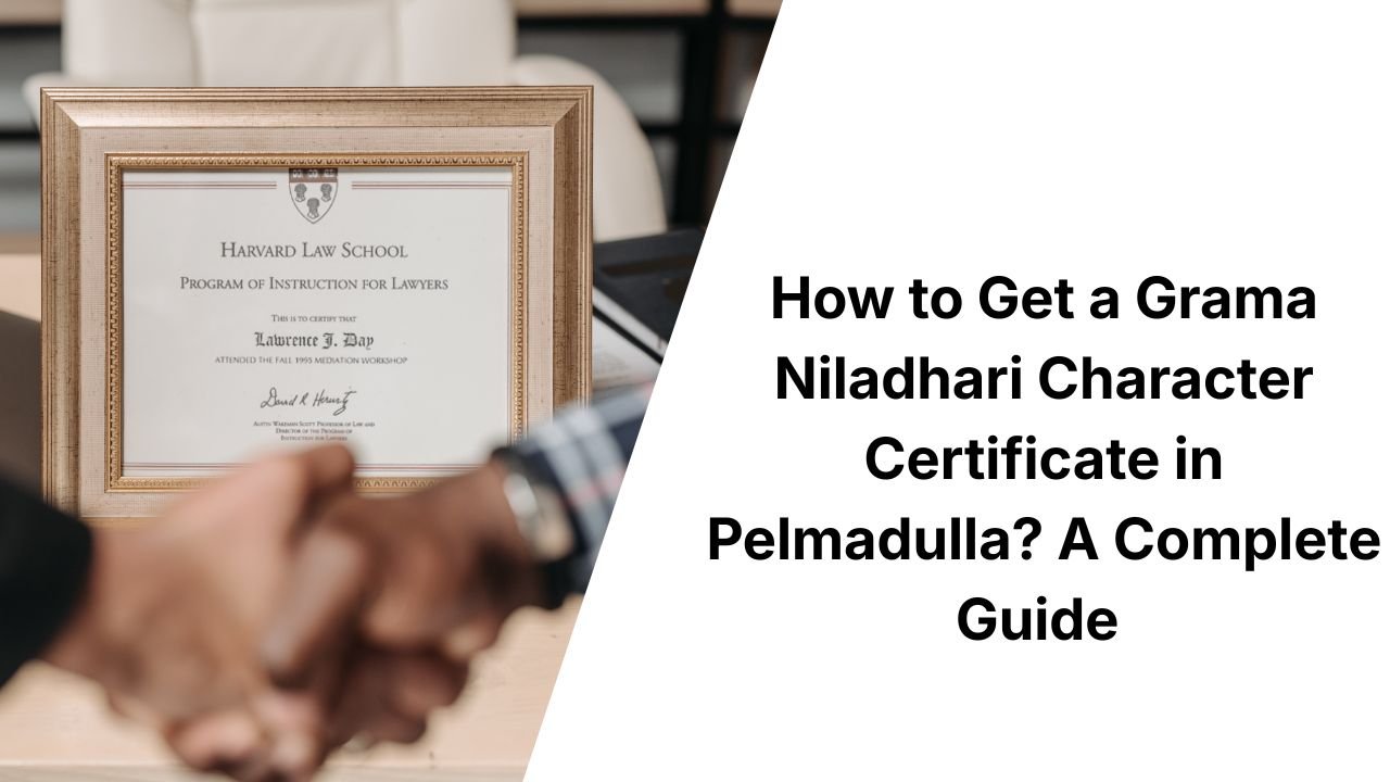 How to Get a Grama Niladhari Character Certificate in Pelmadulla? A Complete Guide